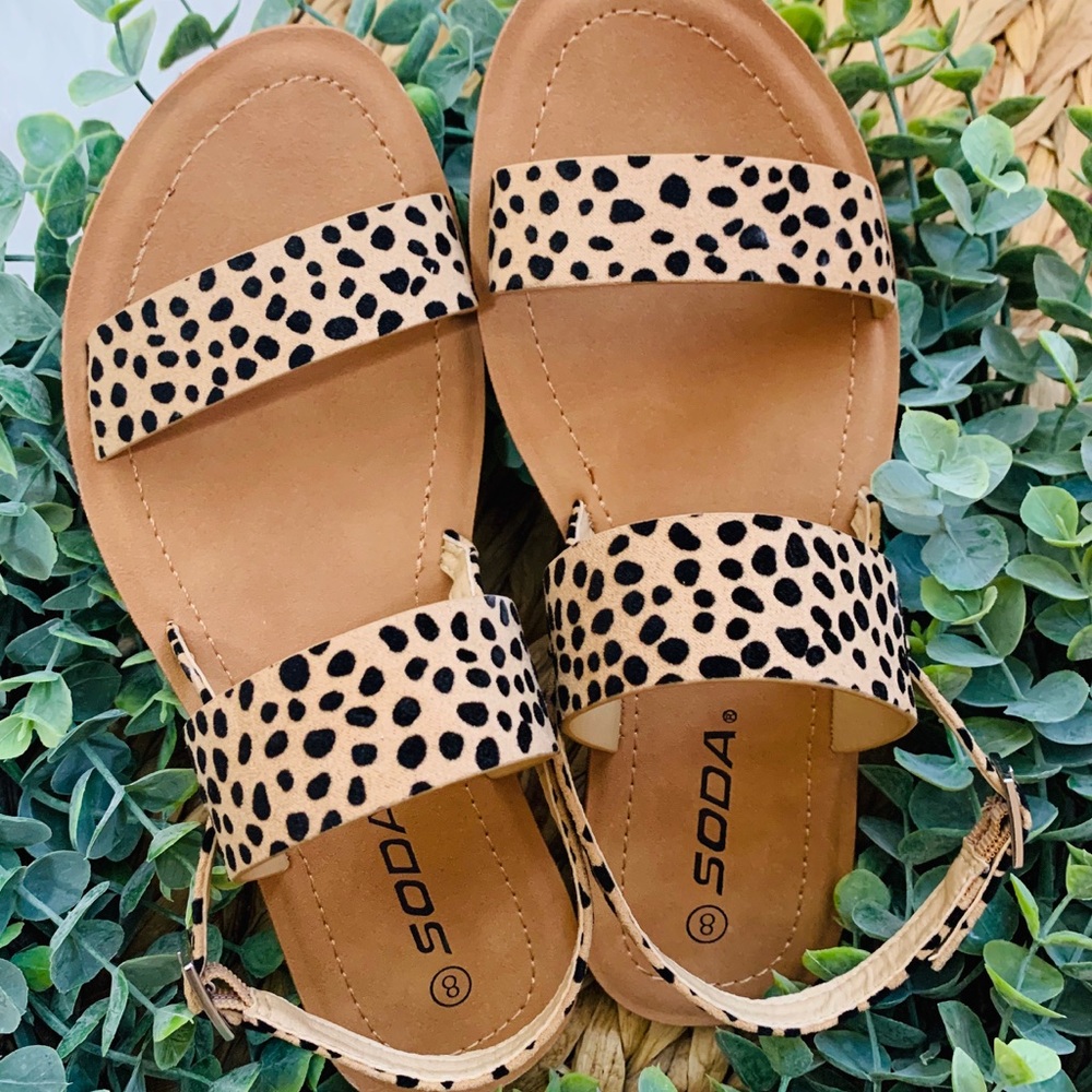 Cheetah print sandals